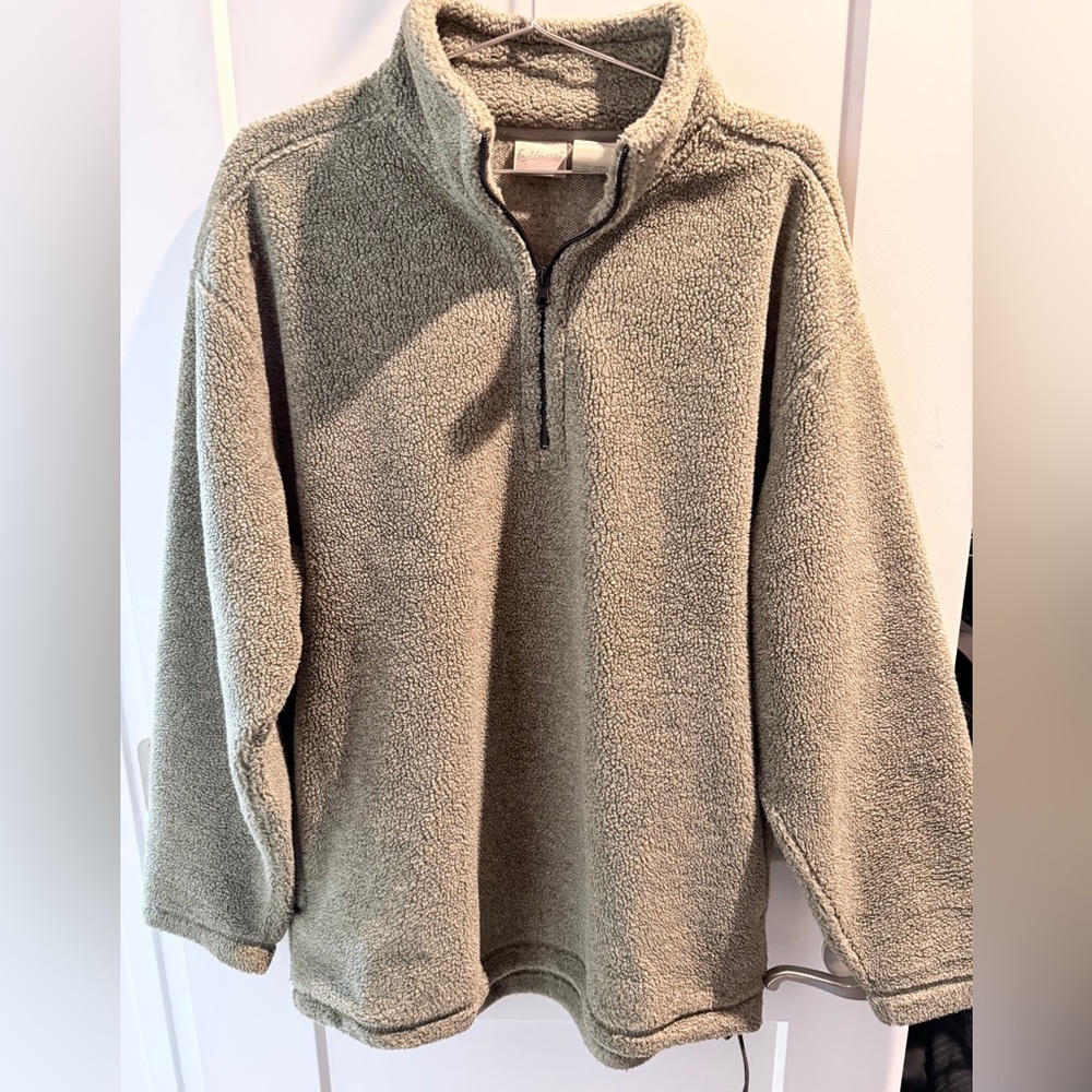 Men's Cozy Tan Zip-Up Sweater